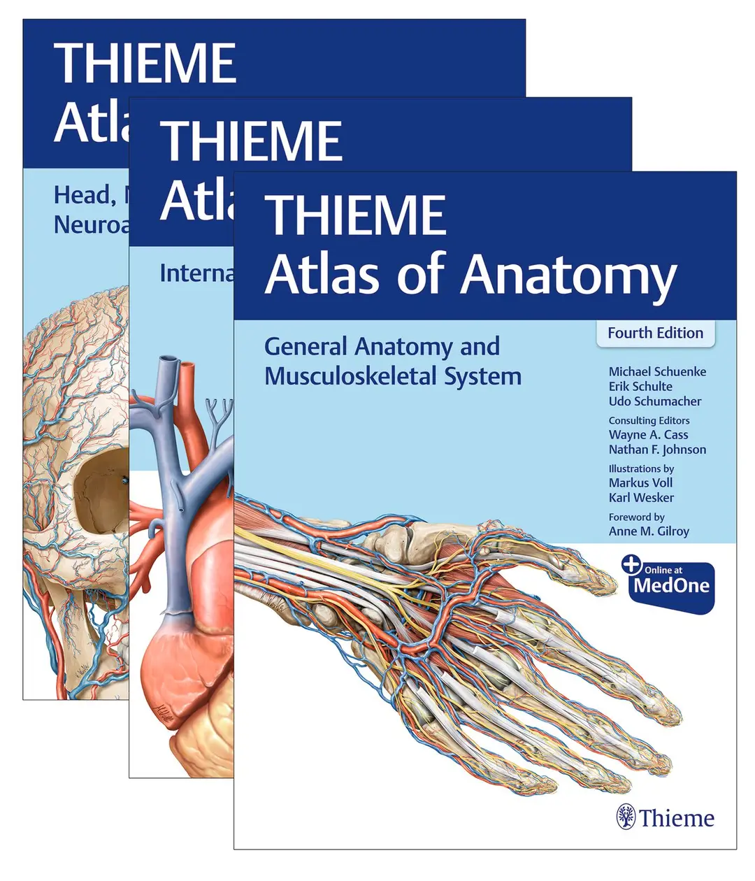 THIEME Atlas of Anatomy, Latin Nomenclature, Three Volume Set, Fourth Edition
